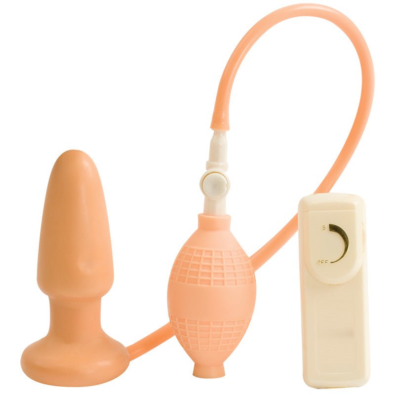 Vibrating Butt Plugs Inflatable Vibrating Flesh Butt Plug   