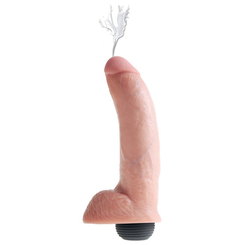 > Realistic Dildos and Vibes > Squirting Dildos King Cock 9 Inch Squirting Dildo With Balls Flesh   