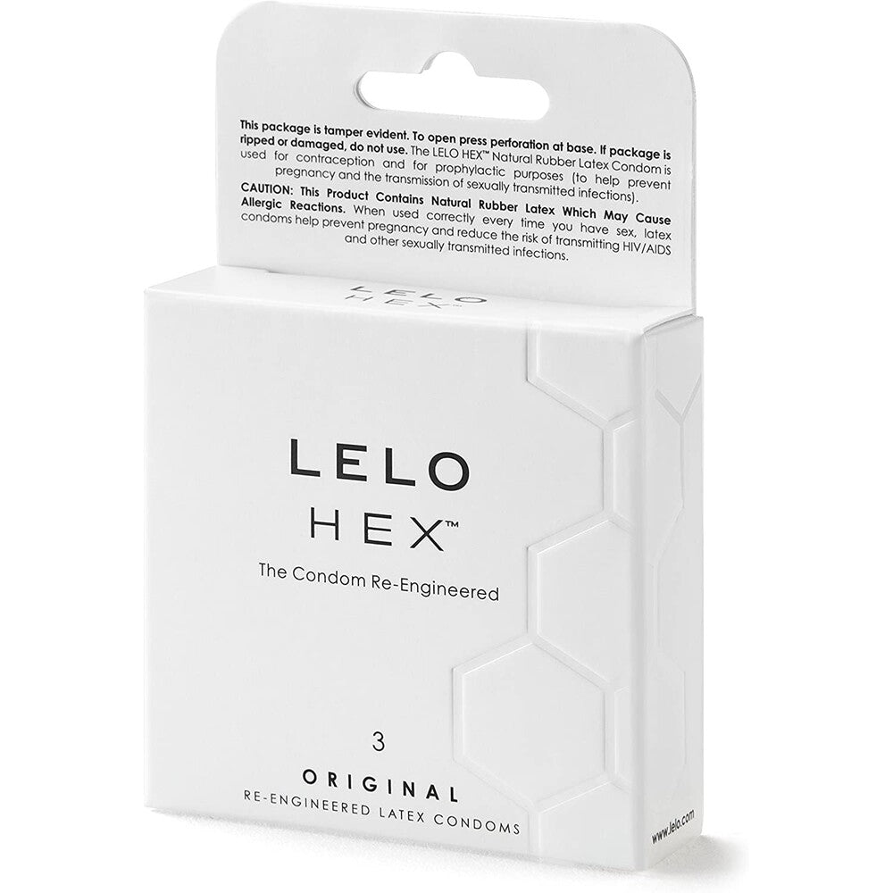 > Condoms > Natural and Regular Lelo Hex Original Condoms 3 Pack   