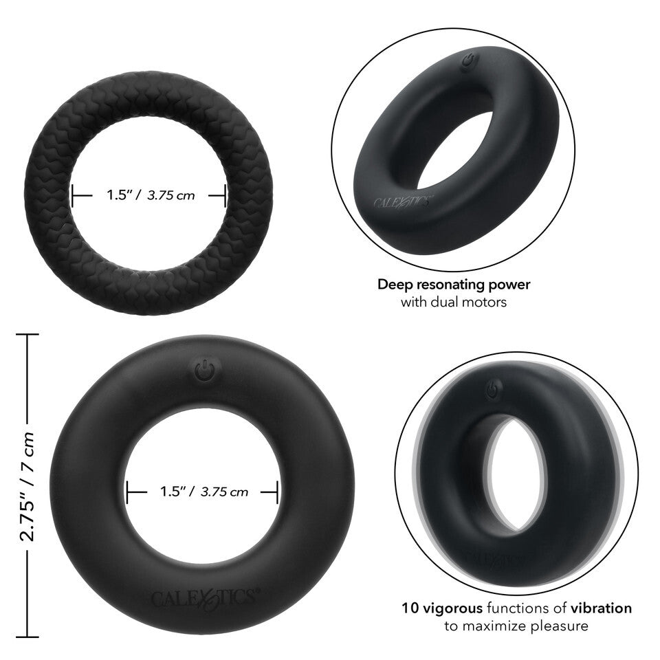 > Sex Toys For Men > Love Rings Link Up Optimum Vibrating Cock Ring Set Black   