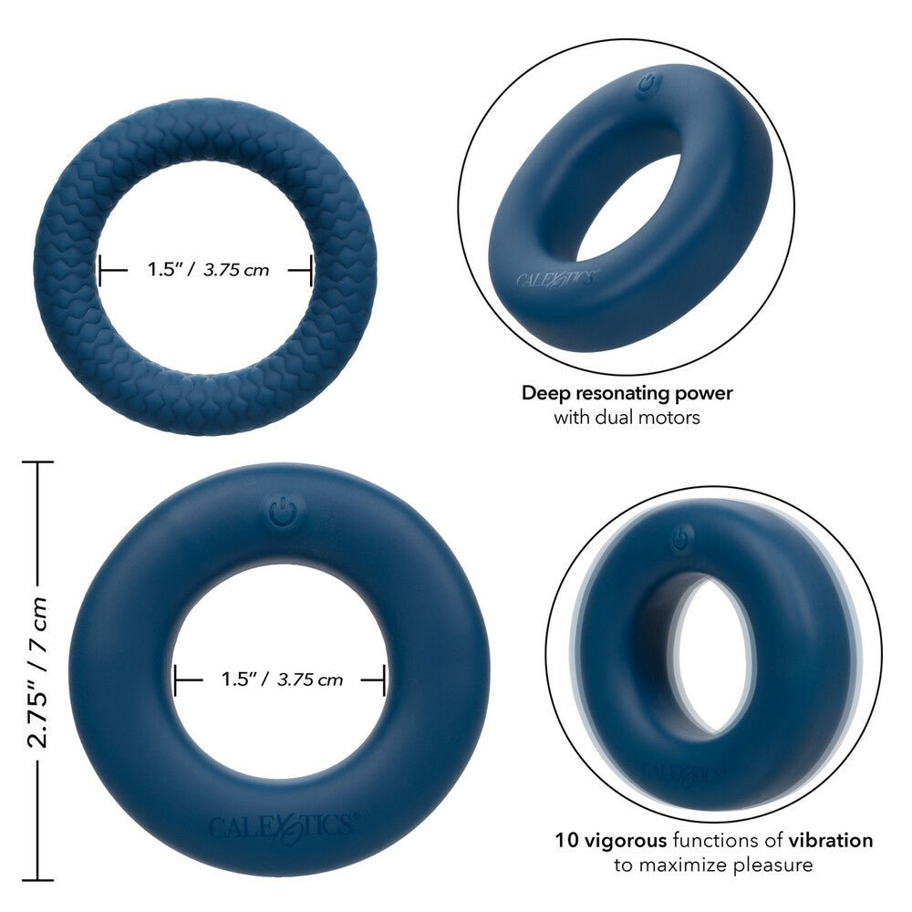 > Sex Toys For Men > Love Rings Link Up Optimum Vibrating Cock Ring Set Blue   