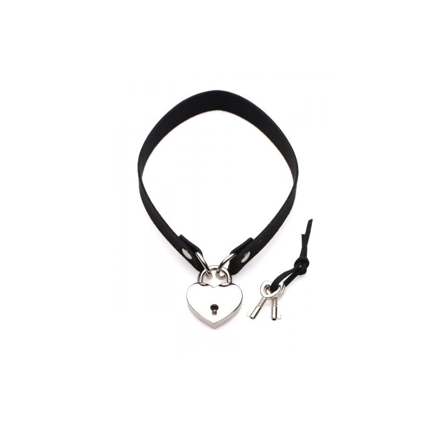 Collars & Leads Lock-It Heart Lock and Key Choker   