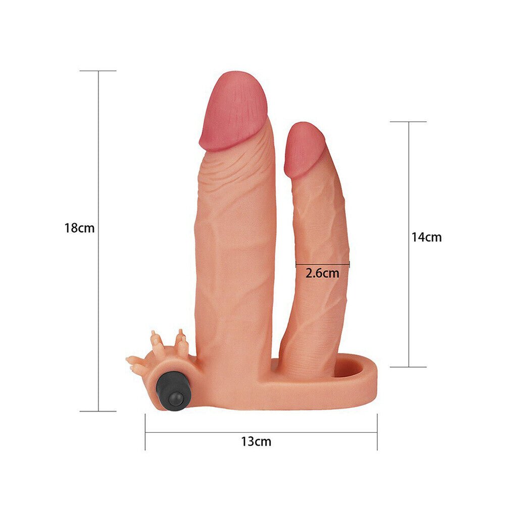 > Sex Toys For Men > Penis Extenders Lovetoy 1 Inch Vibrating Double Pleasure Extender   