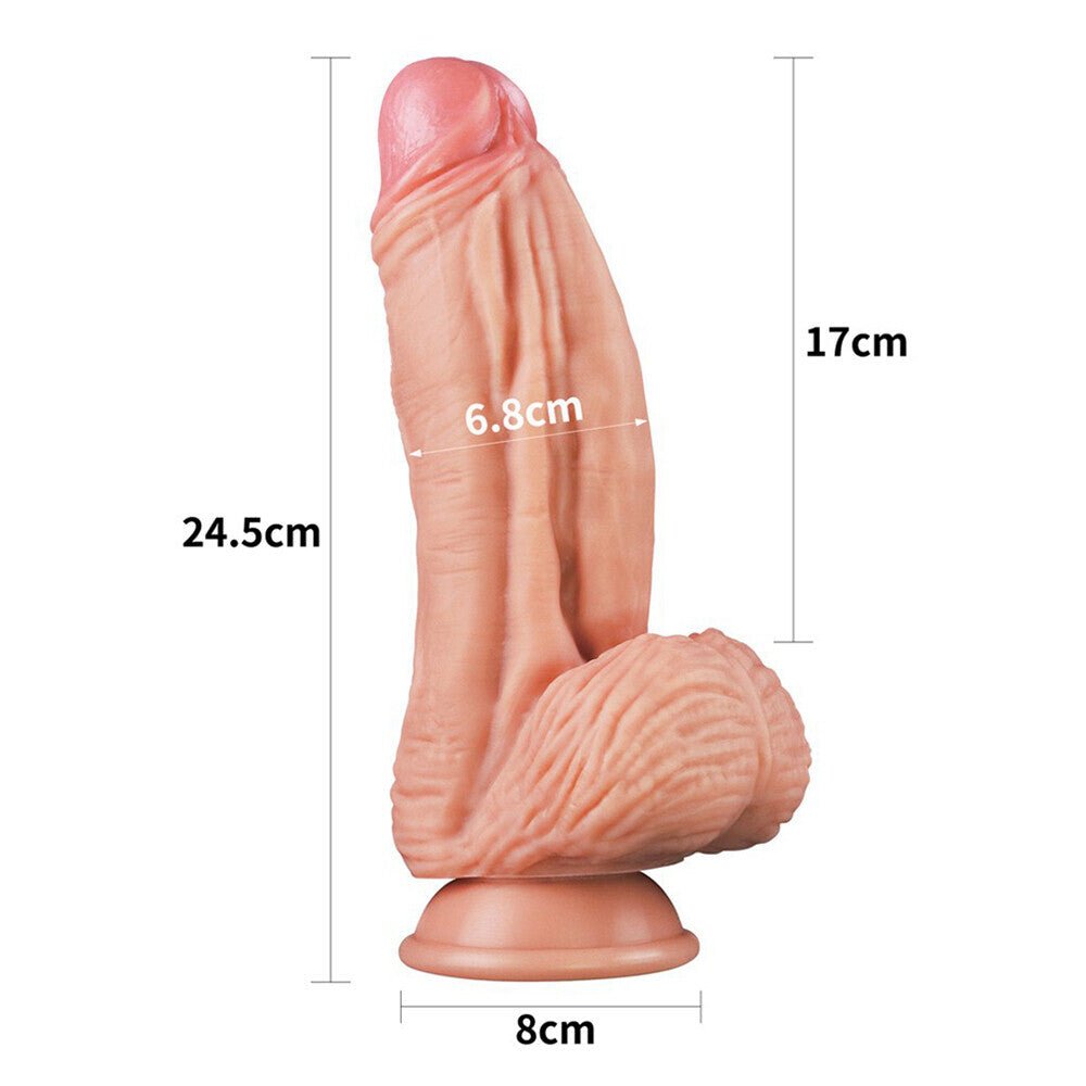 > Sex Toys > Other Dildos Lovetoy 10 Inch Dual Layered Silicone Cock   