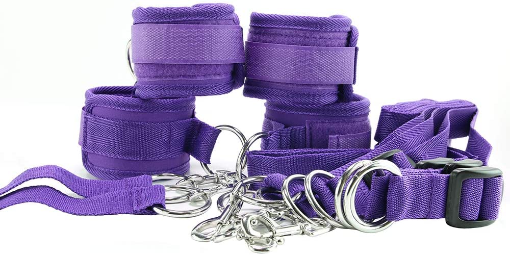 Bondage Kits Lux Fetish Bed Spreader Purple   