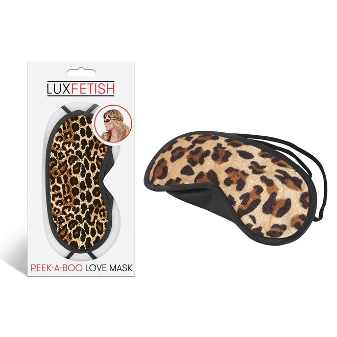 Blindfolds & Gags Lux Fetish Peek-A-Boo Love Mask Leopard Print   