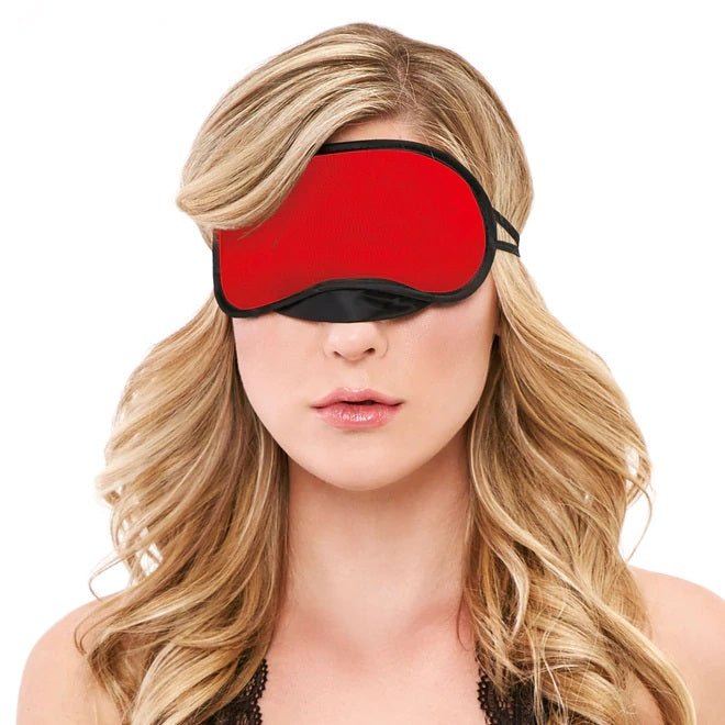 Blindfolds & Gags Lux Fetish Peek-A-Boo Love Mask Red   