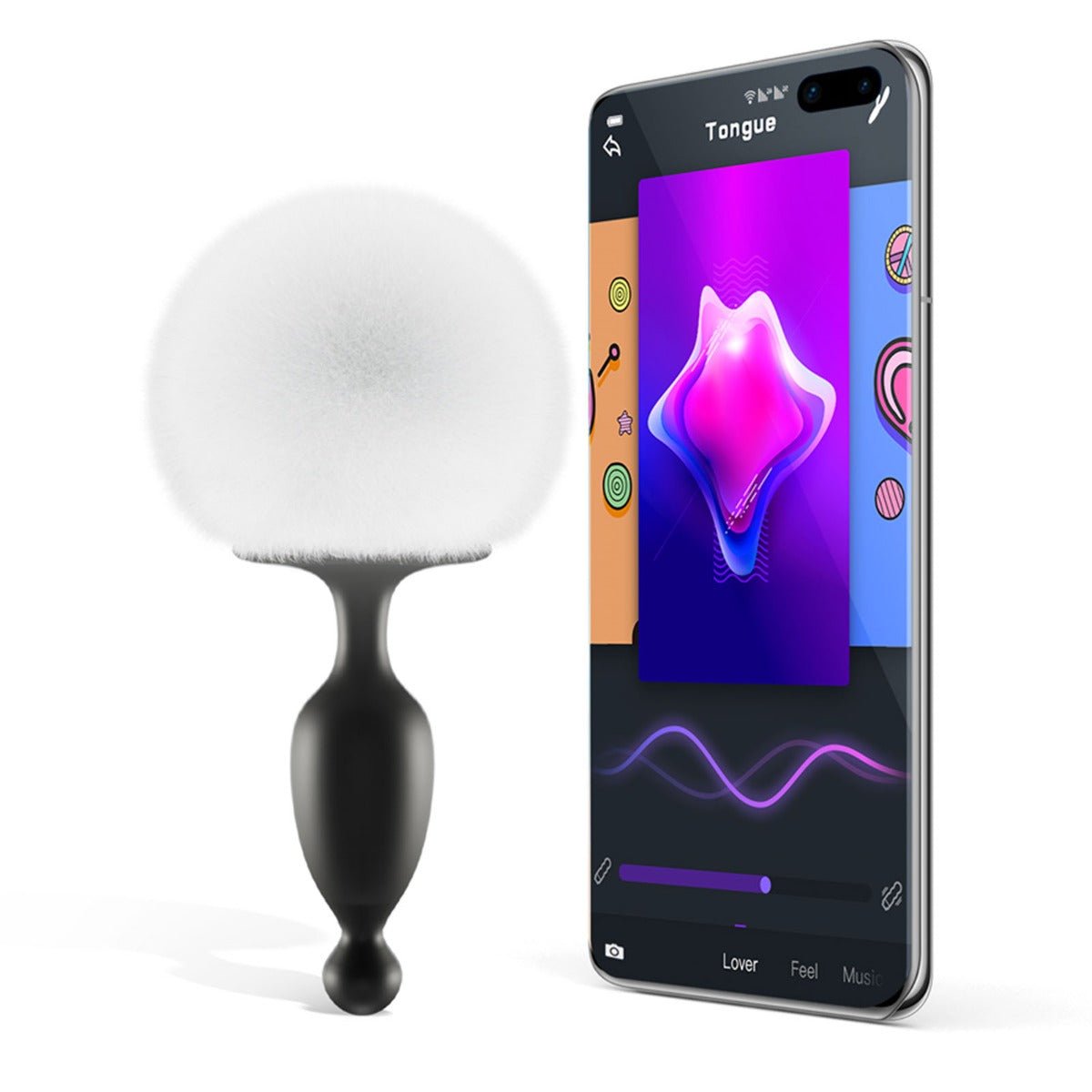 Vibrating Butt Plugs Magic Motion - Bunny Tail Vibrating Anal Plug App Controlled   