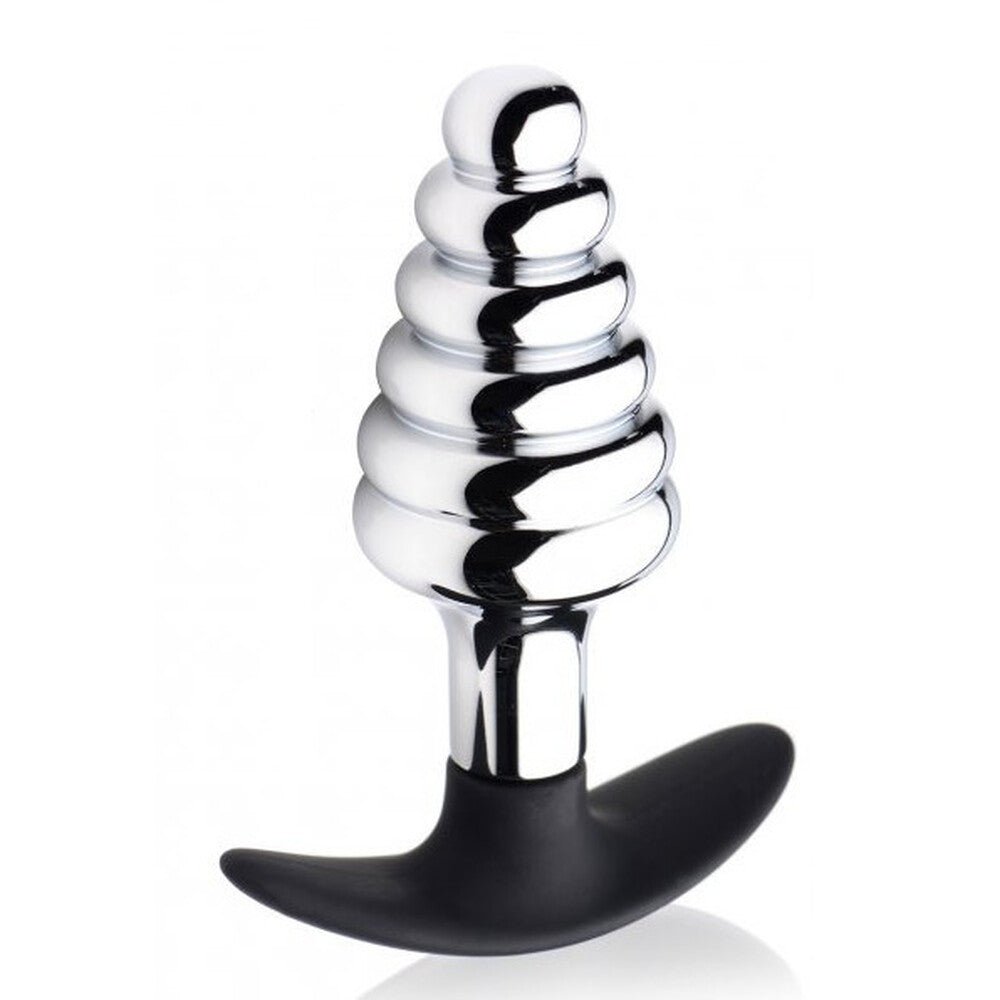 > Anal Range > Butt Plugs Master Series Dark Hive Metal And Silicone Ribbed Anal Plug   