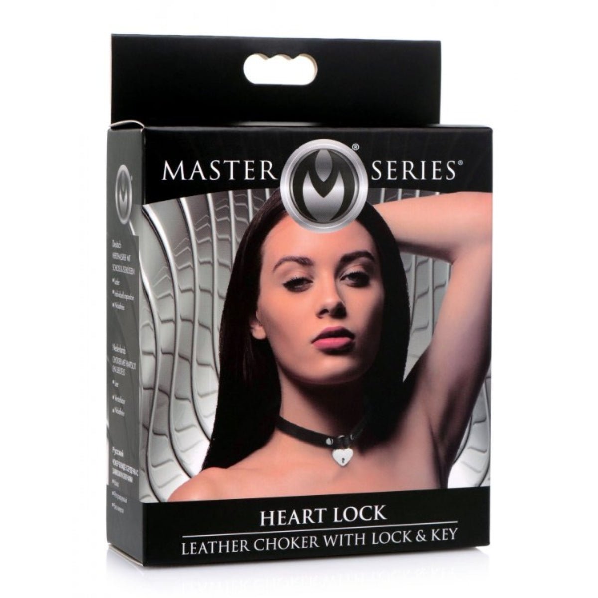 Collars & Leads Master Series Heart Lock Choker With Keys Black   