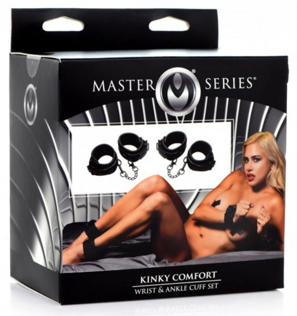 Handcuffs Master Series Kinky Comfort Wrist & Ankle Cuff Set Black   