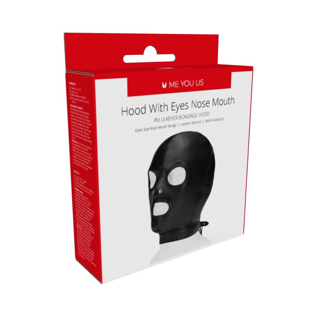 Fetish Wear - hoods Me You Us Black Hood with Eyes Nose Mouth   