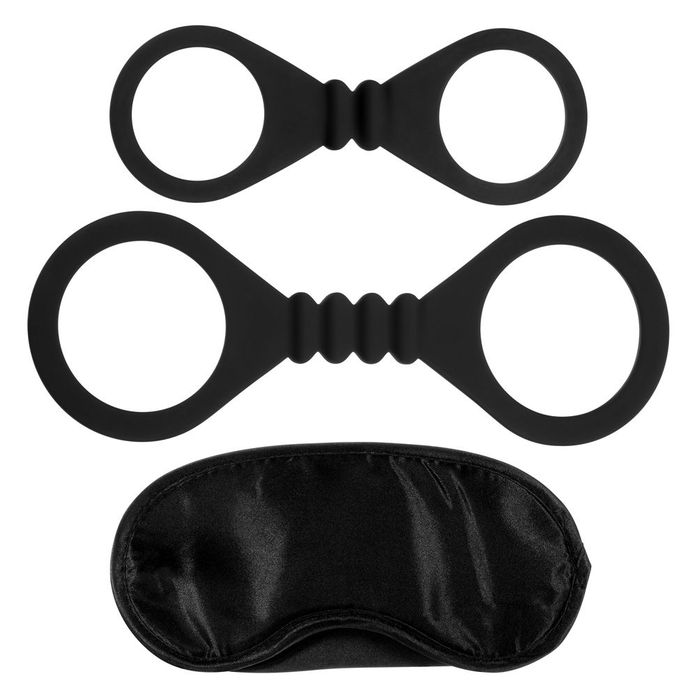 Bondage Kits Me You Us Bound To Please Blindfold Wrist And Ankle Cuffs Black   