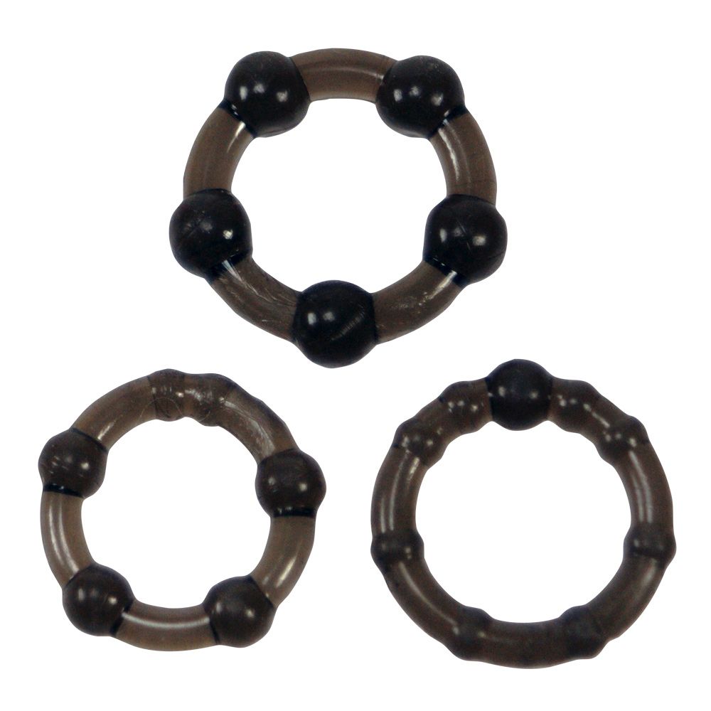 Cock Rings Me You Us Easy Squeeze Cock Ring Set Black   