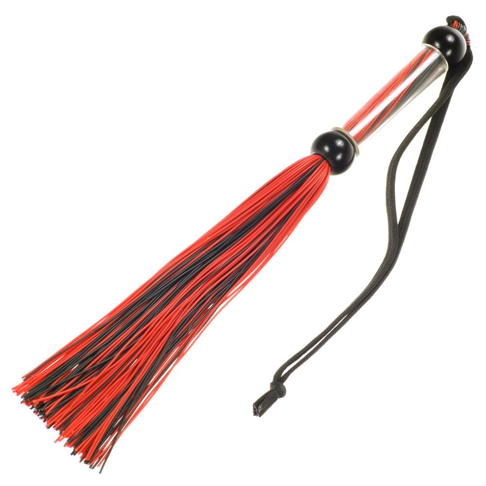 Whips & Paddles Me You Us Tease And Please Silicone Flogger Black   