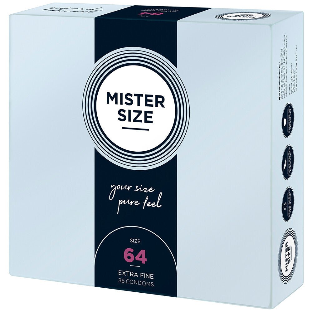 > Condoms > Large and X-Large Mister Size 64mm Your Size Pure Feel Condoms 36 Pack   