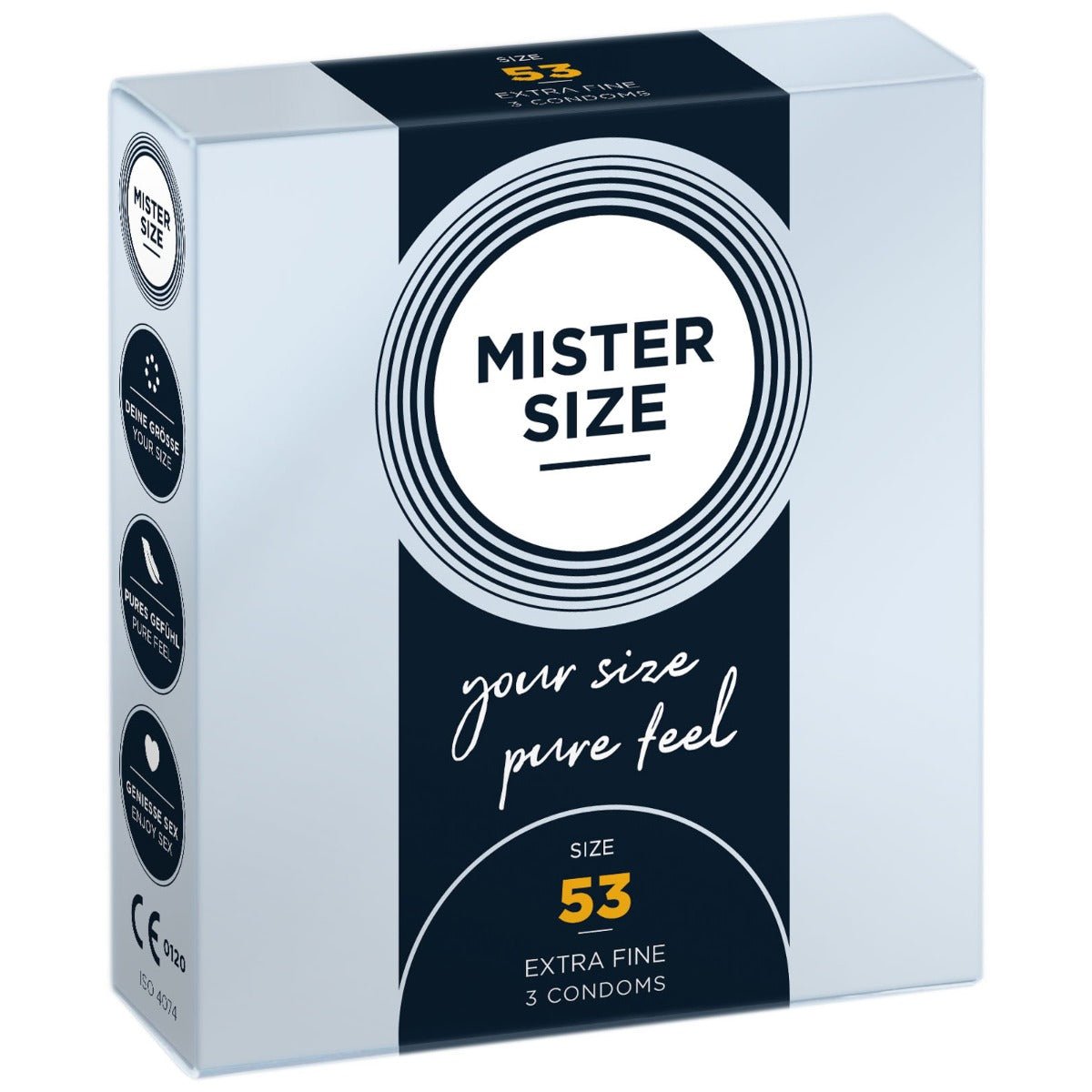 Condoms MISTER SIZE - pure feel Condoms - size 53 mm (3 pack)   