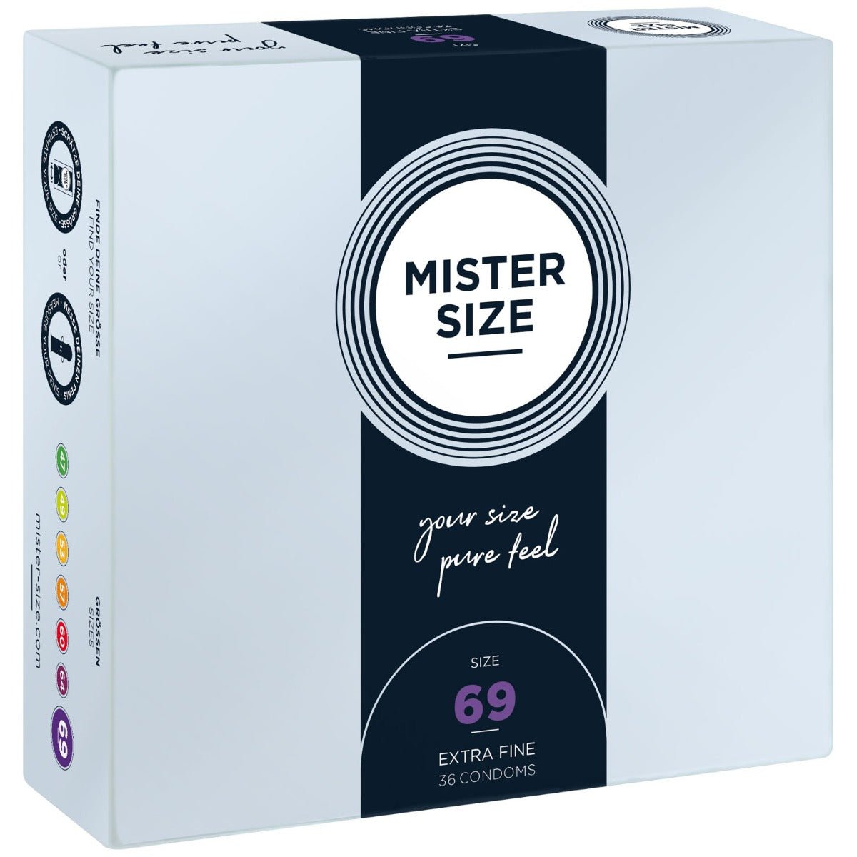 Condoms MISTER SIZE - pure feel Condoms - Size 69 mm (36 pack)   