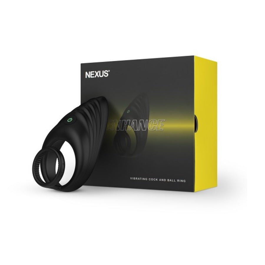 Vibrating Cock Rings Nexus ENHANCE Vibrating Cock And Ball Ring Black   