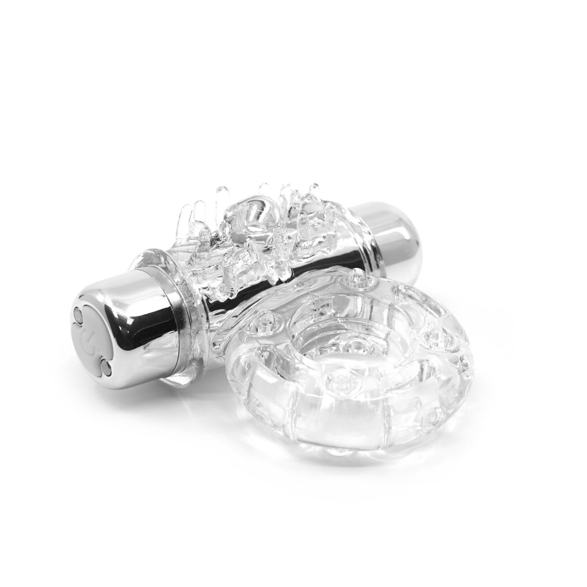 Vibrating Cock Rings SENSUELLE BULLET RING 7 FUNCTION COCKRING - CLEAR   