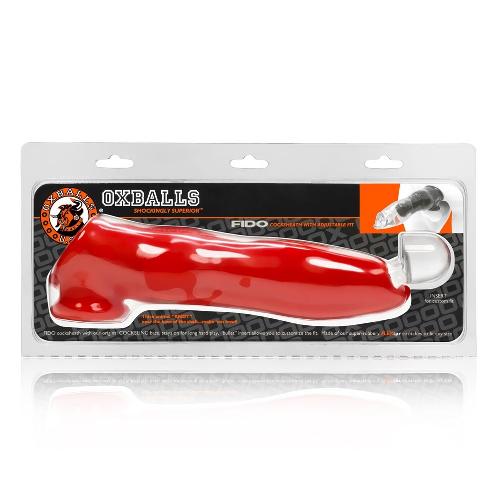 Penis Sleeves & Extenders Oxballs Fido Cock Sheath Red   