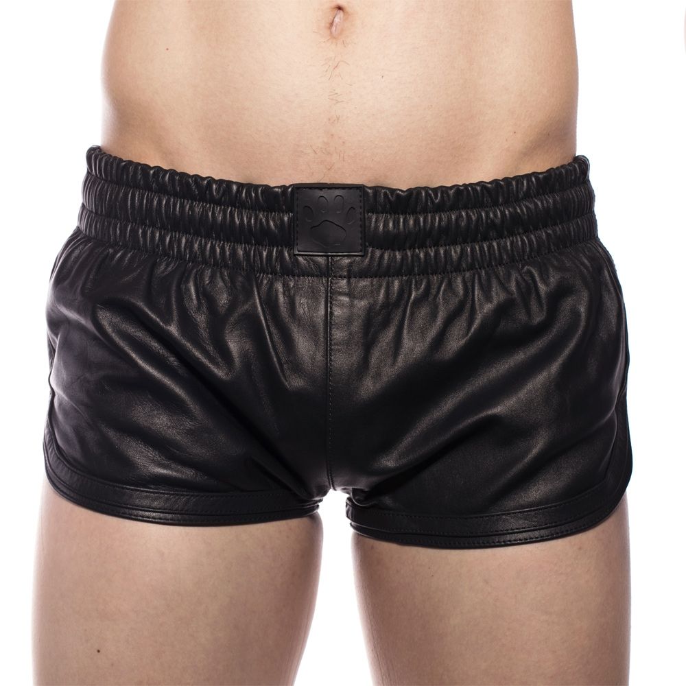 Fetish Wear - shorts Prowler RED Leather Sports Shorts Black Large   