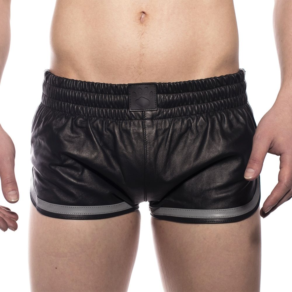 Fetish Wear - shorts Prowler RED Leather Sports Shorts Grey XL   