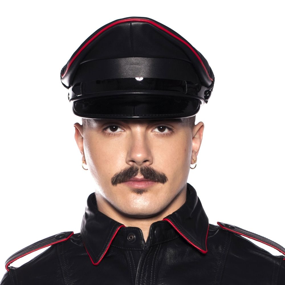 Fetish Wear - caps Prowler RED Military Cap Black/Red 59cm   