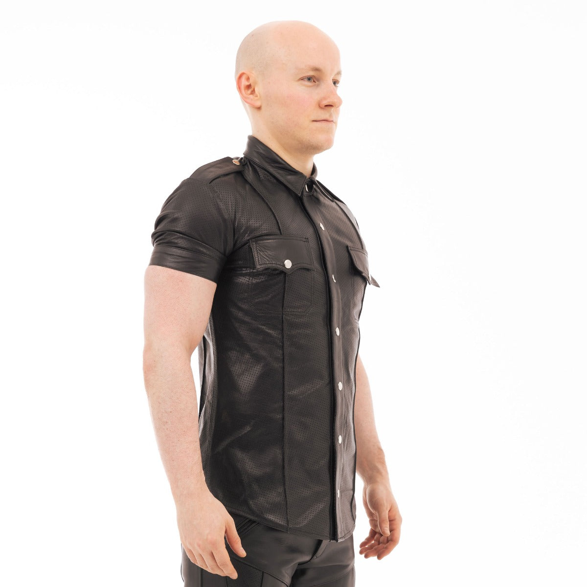 Fetish Wear - Shirts Prowler RED Punch Hole Shirt Small   