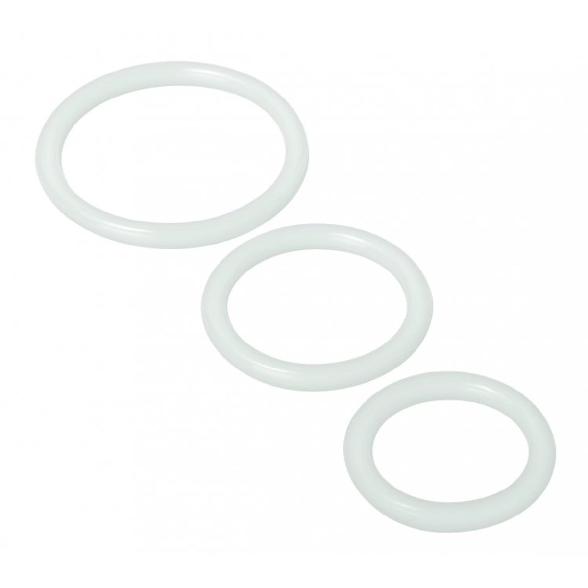 Cock Rings Trinity For Men Penis Rings Set Of 3 Silicone Clear   