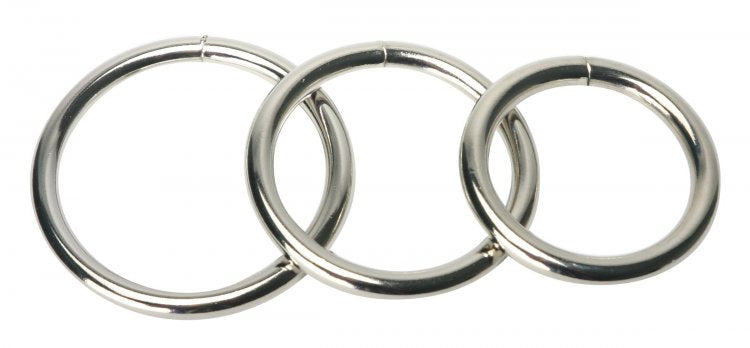 Metal Cock Rings Trine Steel C-Ring Collection   
