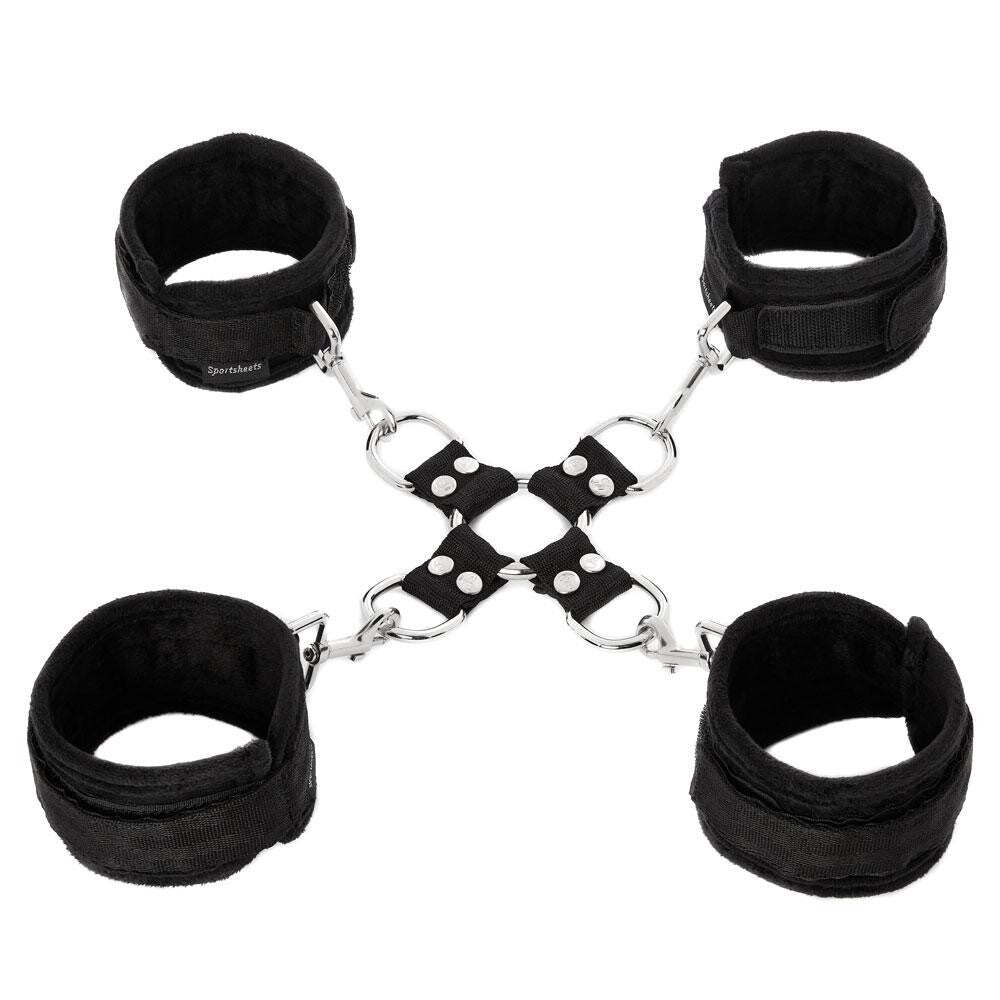 > Bondage Gear > Restraints SportSheets 5 Piece Hog Tie And Cuff Set   