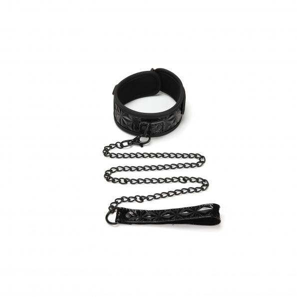 Collars & Leads Whip Smart DIAMOND COLLAR AND LEASH  Black   