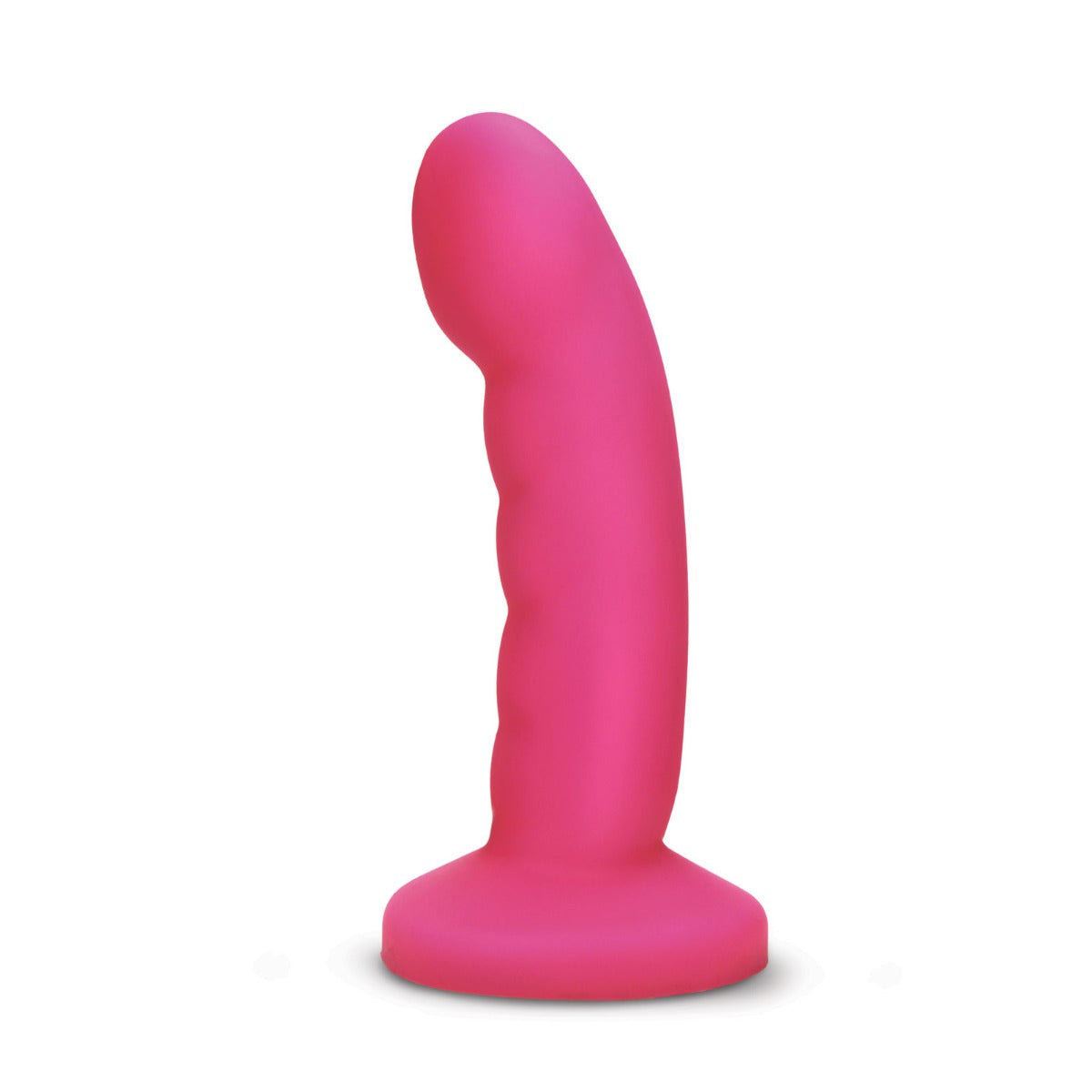 Suction Base Dildos Whipsmart 6 inch Curved Ripple Remote control Dildo - Hot Pink   
