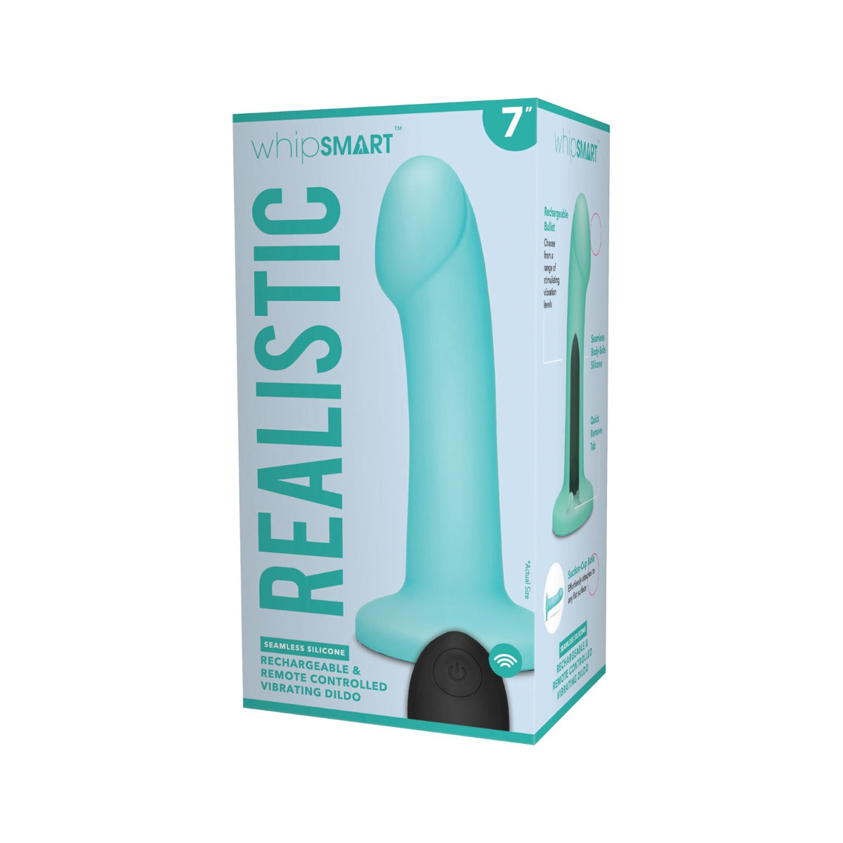 Suction Base Dildos Whipsmart 7 Inch Remote Control Vibrating Dildo - Blue   